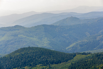 View of Vosges mountains in Alsace - France