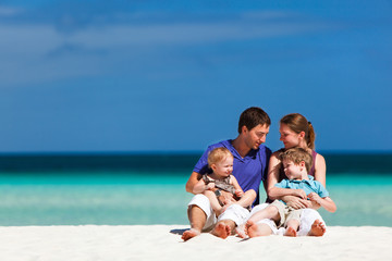 Family on summer vacation