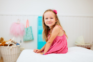 Little girl in her room