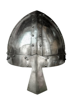 Isolated Medieval Viking Helmet