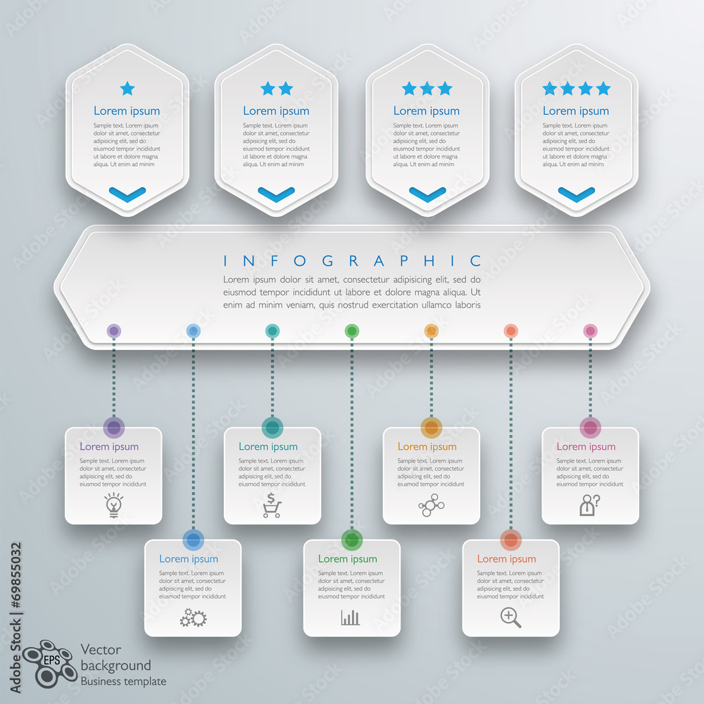 Wall mural infographics vector background workflow #system diagram