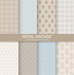 8 Seamless Patterns - Royal Vintage Set - Texture for wallpaper