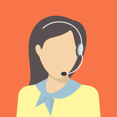 Female call centre operator