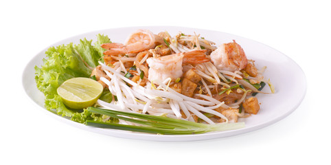 Thai food Pad thai , Stir fry noodles with shrimp in padthai sty
