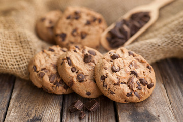 Obraz na płótnie Canvas Chocolate chip cookies