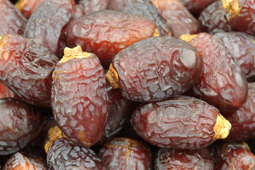 Delicious date fruits, close up image