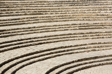 El Jem Coliseum ruins in Tunisia fighting gladiator