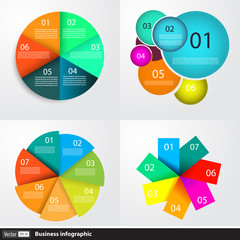 Modern business infographics set