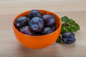 Fresh plums