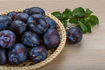 Fresh plums