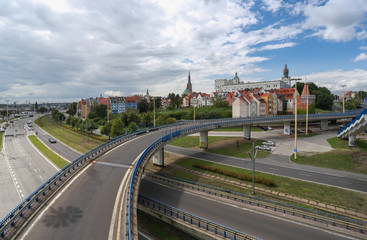 Szczecin - Trasa Zamkowa - panorama miasta