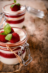 Juicy cold panna cotta