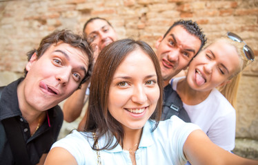 Friends taking a selfie