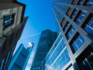 Fototapeta na wymiar Skyline of business buildings in Frankfurt, Germany