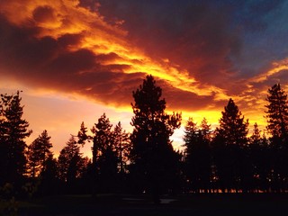 Beautiful sunset over Lake Tahoe.