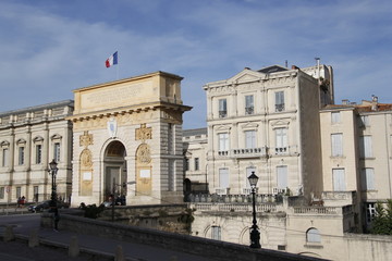 Fototapeta na wymiar Arc de Triomphe à Montpellier, Occitanie