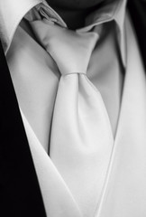 Classic Grooms Tie in Black and White