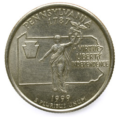 1999 Pennsylvania State Quarter Virtue Liberty Independence