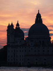 Sunset at the Madonna della Salute Church, Venice