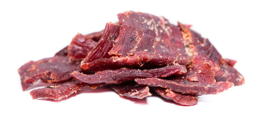 Beef Jerky over white