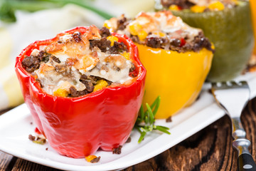 Portion of Stuffed Peppers