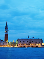 Venice, sunset on St. Mark square