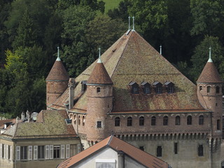 Fototapeta na wymiar Vista aerea desde la catedral de Lausanne