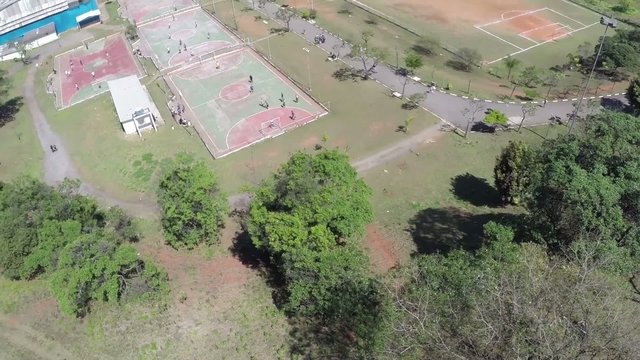 Aerial view from a Park in Sao Paulo, Brazil