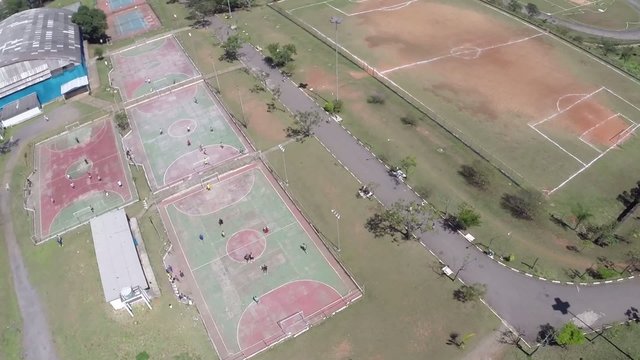 Aerial view from a Park in Sao Paulo, Brazil
