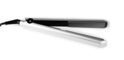 Hair iron isolated on white