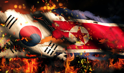 North Korea South Korean Flag International Conflict