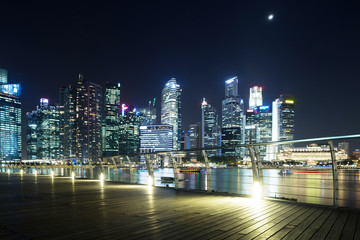 prosperous urban cityscape at night