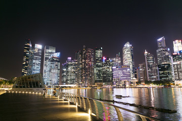 Fototapeta na wymiar prosperous urban cityscape at night