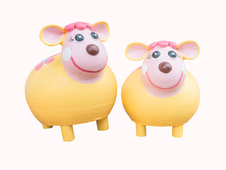 Obraz na płótnie Canvas earthenware sheep toy