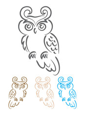 Owl tribal, art tattoo design