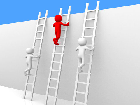 3d Person Climbing Ladders