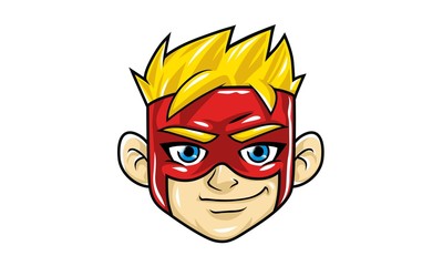 Superhero Kid Head