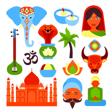 India symbols set