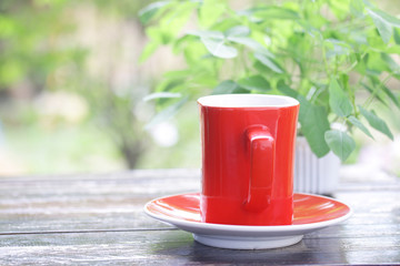 Red coffee cup