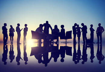 Silhouettes of People with Different Activities