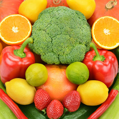 background of fruits and vegetables