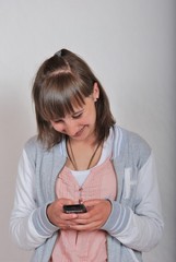 Girl with a mobile phone