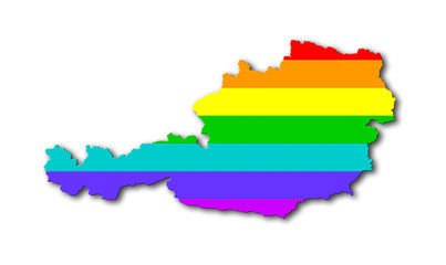 Austria - Rainbow flag pattern