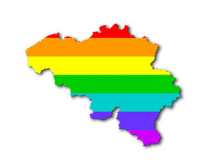 Belgium - Rainbow flag pattern