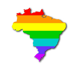 Brazil - Rainbow flag pattern