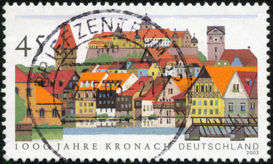 stamp printed by Germany, shows Kronach