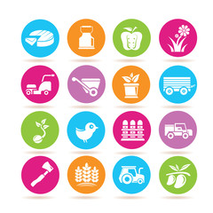 Fototapeta premium agriculture icons