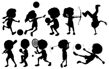 Kids engaging in different sports