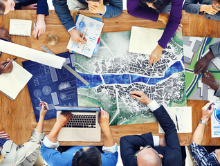 People Working in a Conference and Photo Illustration