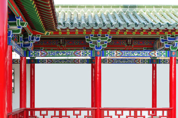 ancient Chinese architecture,red gallery